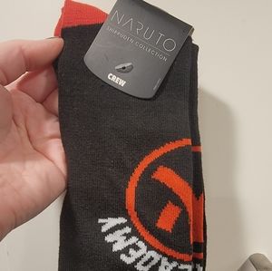 New Naruto Bioworld Socks, Lootcrate Size Sock Shoe Size 8-12/Sock Size 10-13men